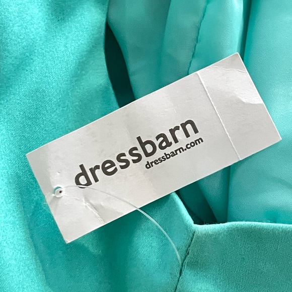 NWT Dressbarn Women's Turquoise  & White Colorblock Fit & Flare Dress Sz 16 - Picture 3 of 10